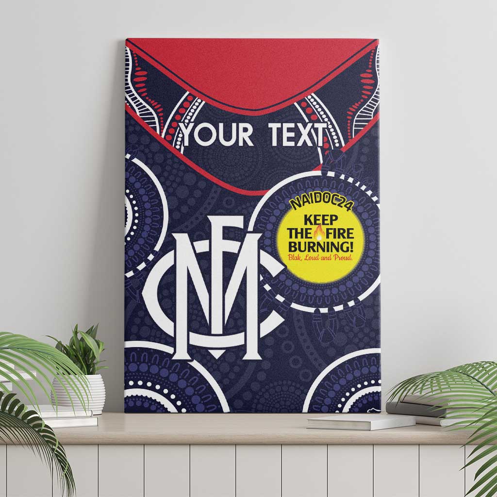 Custom AFL Demons NAIDOC Week Canvas Wall Art Keep The Fire Burning Indigenous Art