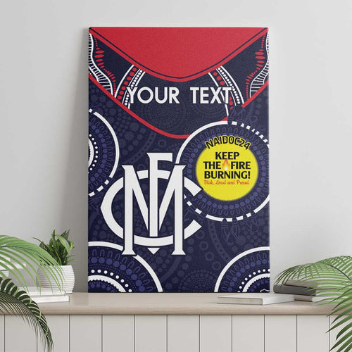 Custom AFL Demons NAIDOC Week Canvas Wall Art Keep The Fire Burning Indigenous Art