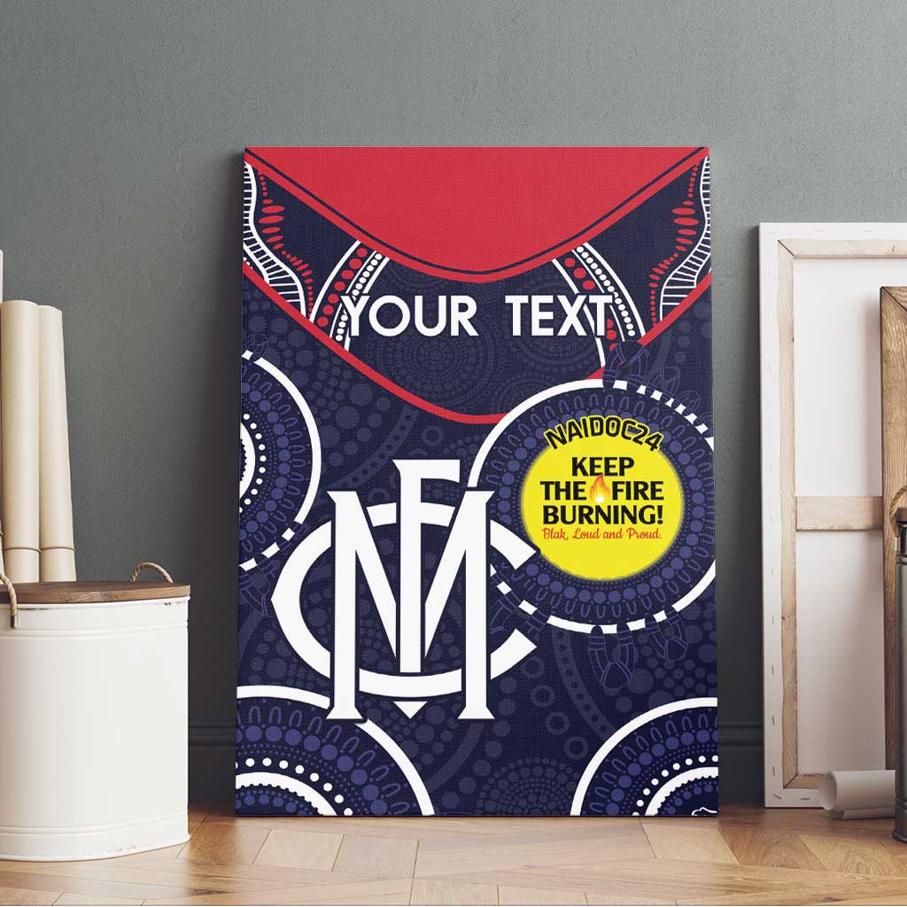 Custom AFL Demons NAIDOC Week Canvas Wall Art Keep The Fire Burning Indigenous Art