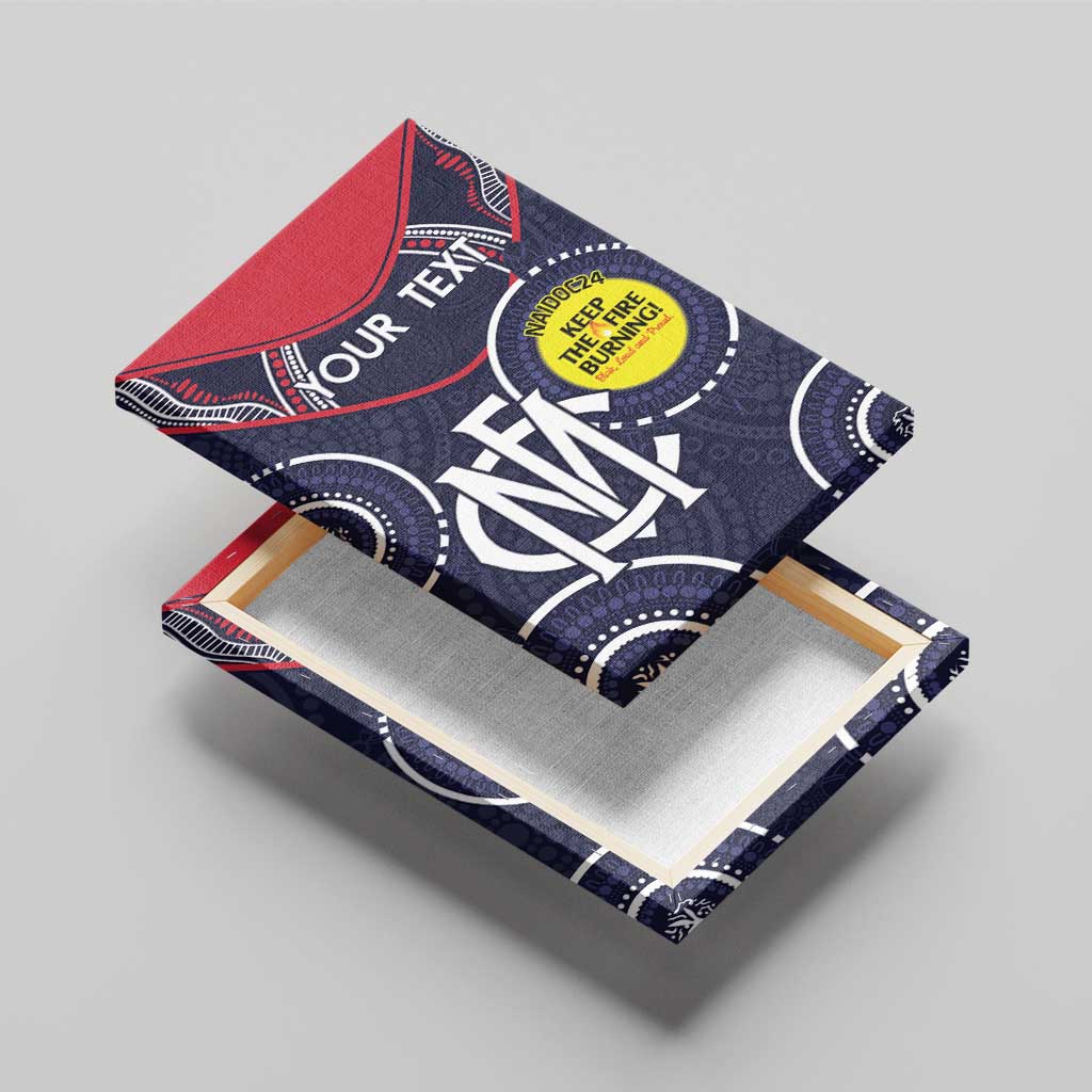 Custom AFL Demons NAIDOC Week Canvas Wall Art Keep The Fire Burning Indigenous Art