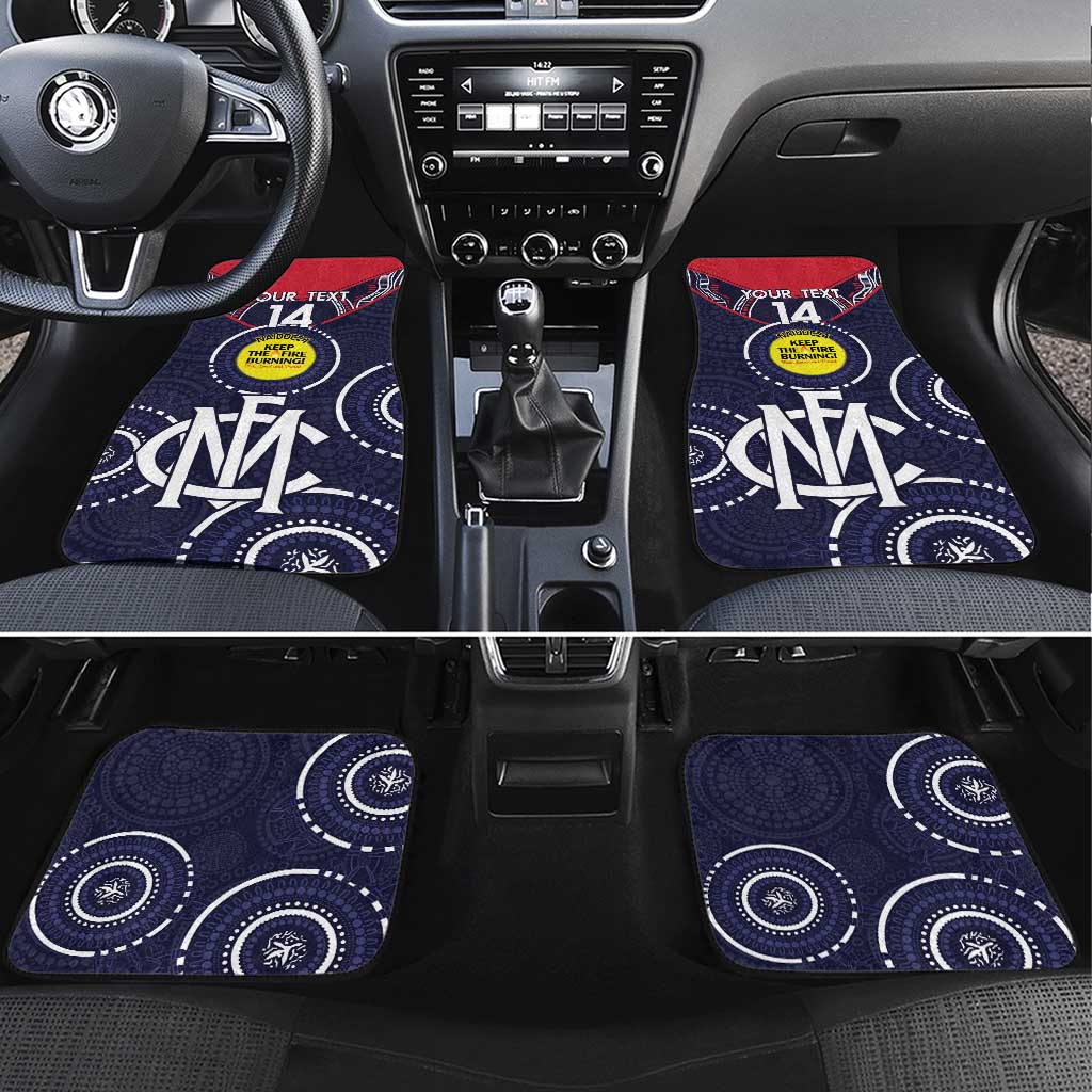Custom AFL Demons NAIDOC Week Car Mats Keep The Fire Burning Indigenous Art