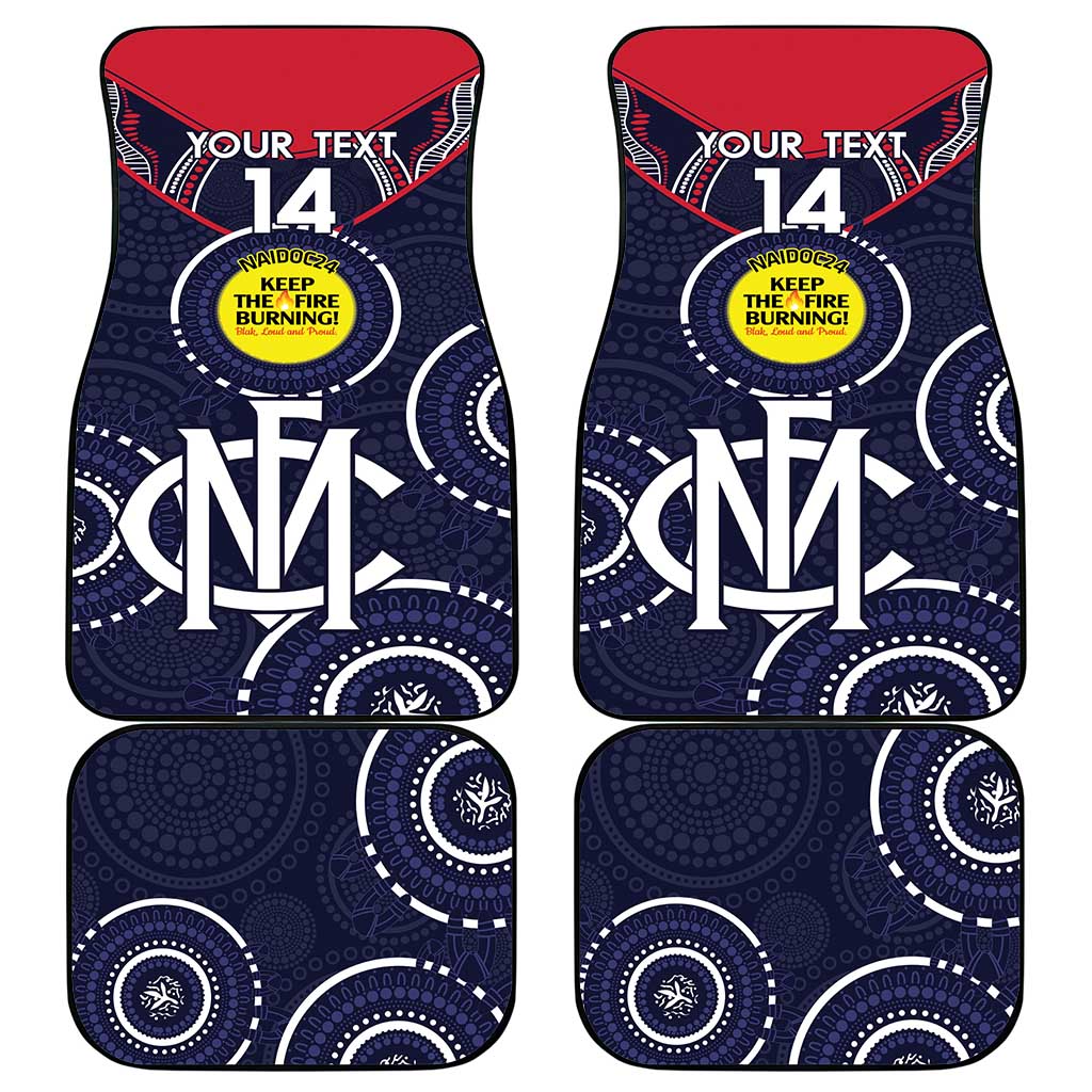 Custom AFL Demons NAIDOC Week Car Mats Keep The Fire Burning Indigenous Art