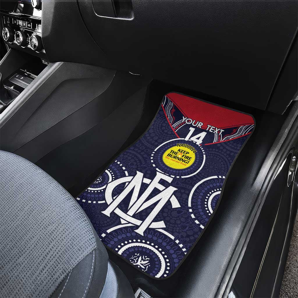Custom AFL Demons NAIDOC Week Car Mats Keep The Fire Burning Indigenous Art