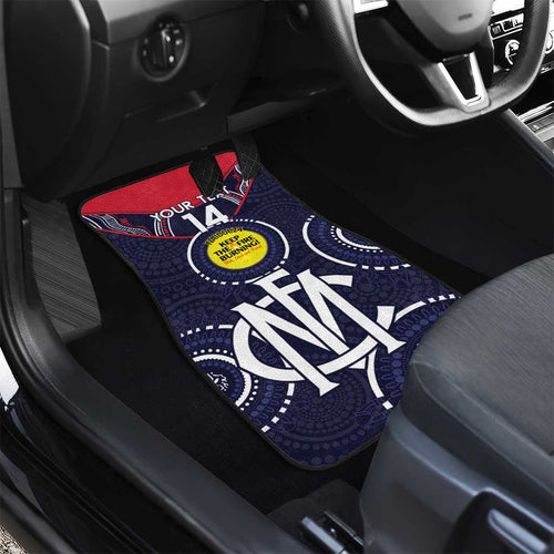 Custom AFL Demons NAIDOC Week Car Mats Keep The Fire Burning Indigenous Art