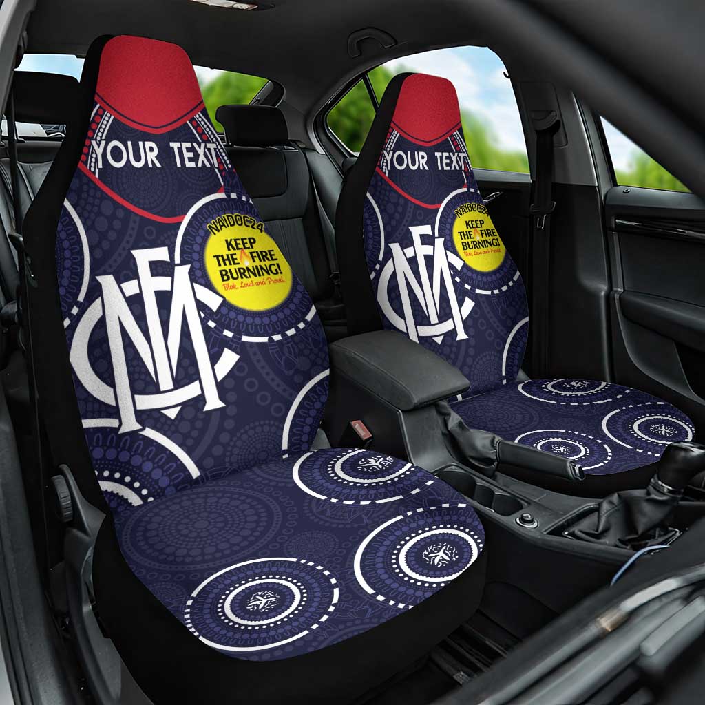 Custom AFL Demons NAIDOC Week Car Seat Cover Keep The Fire Burning Indigenous Art