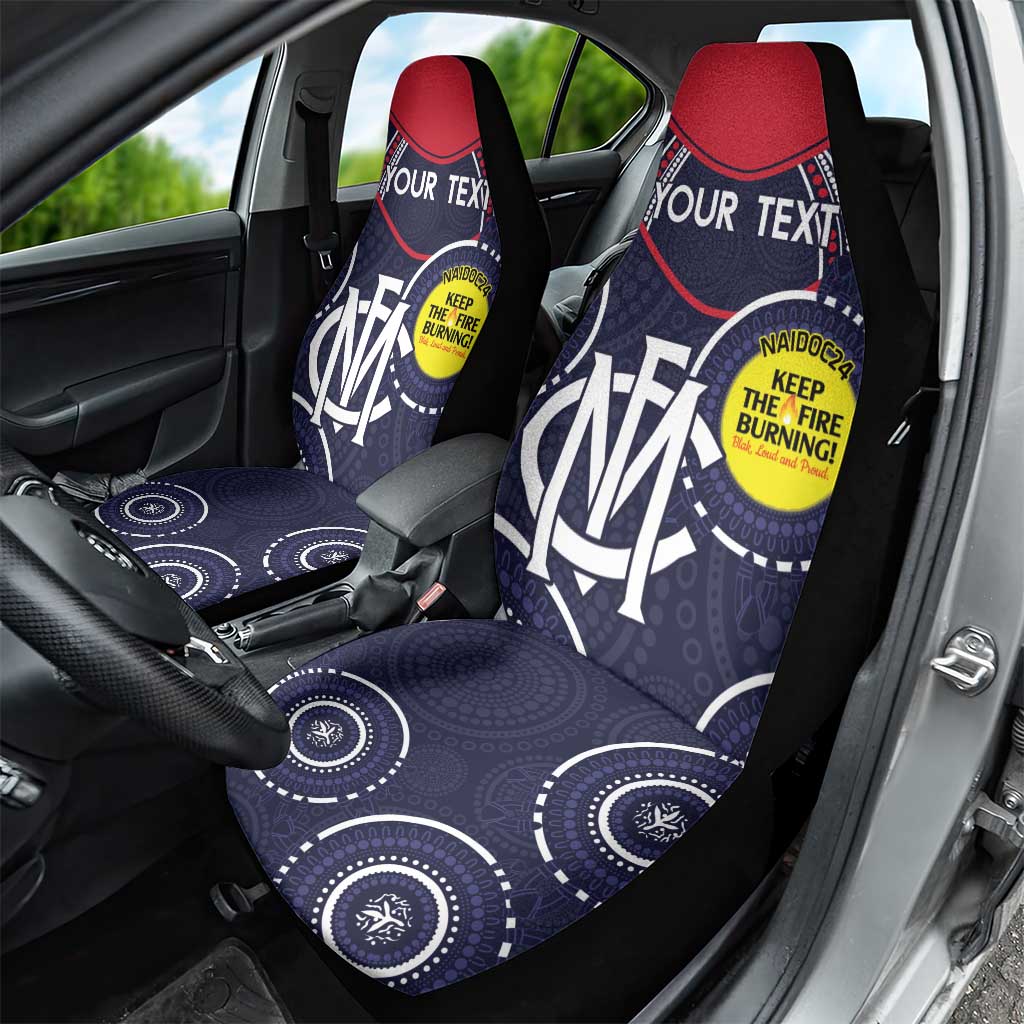 Custom AFL Demons NAIDOC Week Car Seat Cover Keep The Fire Burning Indigenous Art