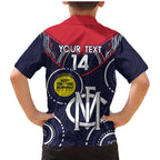 Custom AFL Demons NAIDOC Week Family Matching Mermaid Dress and Hawaiian Shirt Keep The Fire Burning Indigenous Art