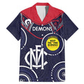 Custom AFL Demons NAIDOC Week Family Matching Mermaid Dress and Hawaiian Shirt Keep The Fire Burning Indigenous Art