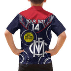 Custom AFL Demons NAIDOC Week Family Matching Tank Maxi Dress and Hawaiian Shirt Keep The Fire Burning Indigenous Art