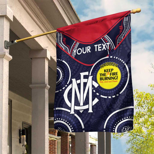 Custom AFL Demons NAIDOC Week Garden Flag Keep The Fire Burning Indigenous Art