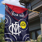 Custom AFL Demons NAIDOC Week Garden Flag Keep The Fire Burning Indigenous Art
