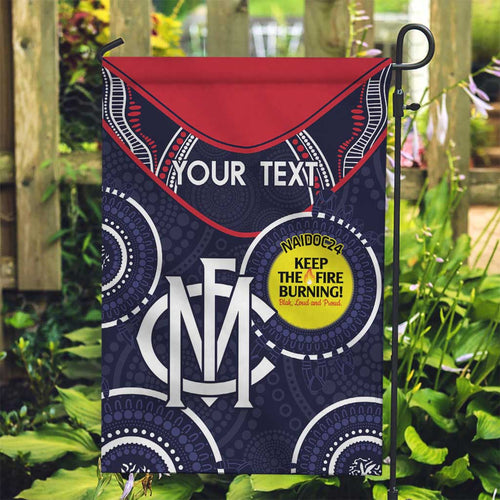 Custom AFL Demons NAIDOC Week Garden Flag Keep The Fire Burning Indigenous Art