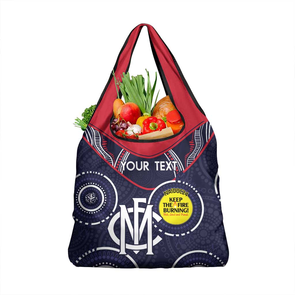 Custom AFL Demons NAIDOC Week Grocery Bag Keep The Fire Burning Indigenous Art