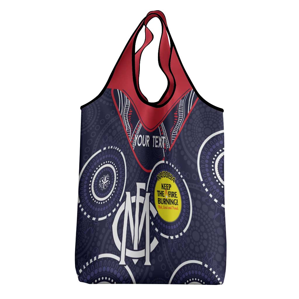 Custom AFL Demons NAIDOC Week Grocery Bag Keep The Fire Burning Indigenous Art
