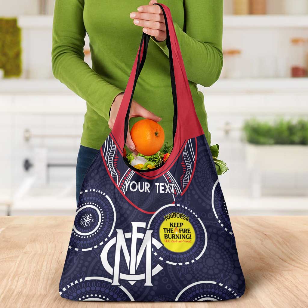 Custom AFL Demons NAIDOC Week Grocery Bag Keep The Fire Burning Indigenous Art