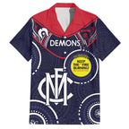 Custom AFL Demons NAIDOC Week Hawaiian Shirt Keep The Fire Burning Indigenous Art