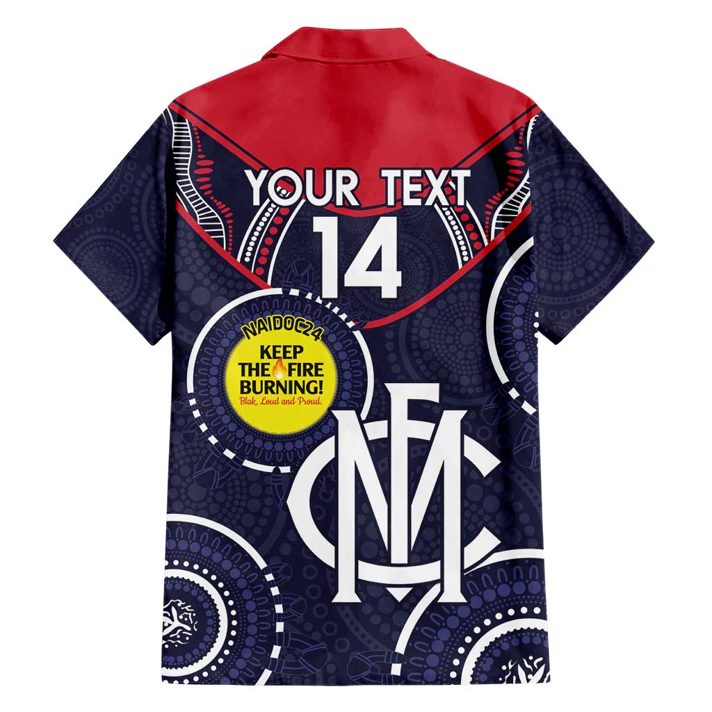 Custom AFL Demons NAIDOC Week Hawaiian Shirt Keep The Fire Burning Indigenous Art