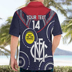 Custom AFL Demons NAIDOC Week Hawaiian Shirt Keep The Fire Burning Indigenous Art