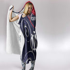 Custom AFL Demons NAIDOC Week Hooded Blanket Keep The Fire Burning Indigenous Art