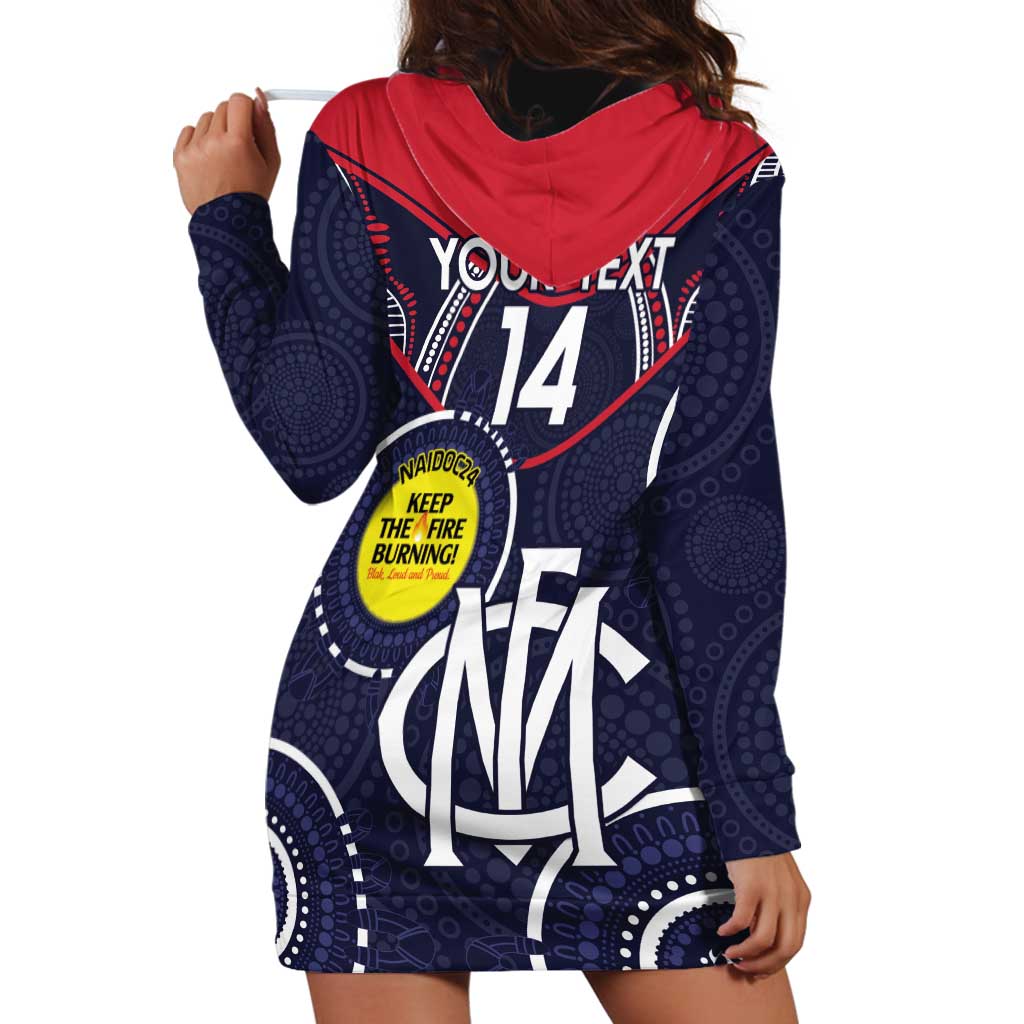 Custom AFL Demons NAIDOC Week Hoodie Dress Keep The Fire Burning Indigenous Art