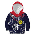 Custom AFL Demons NAIDOC Week Kid Hoodie Keep The Fire Burning Indigenous Art