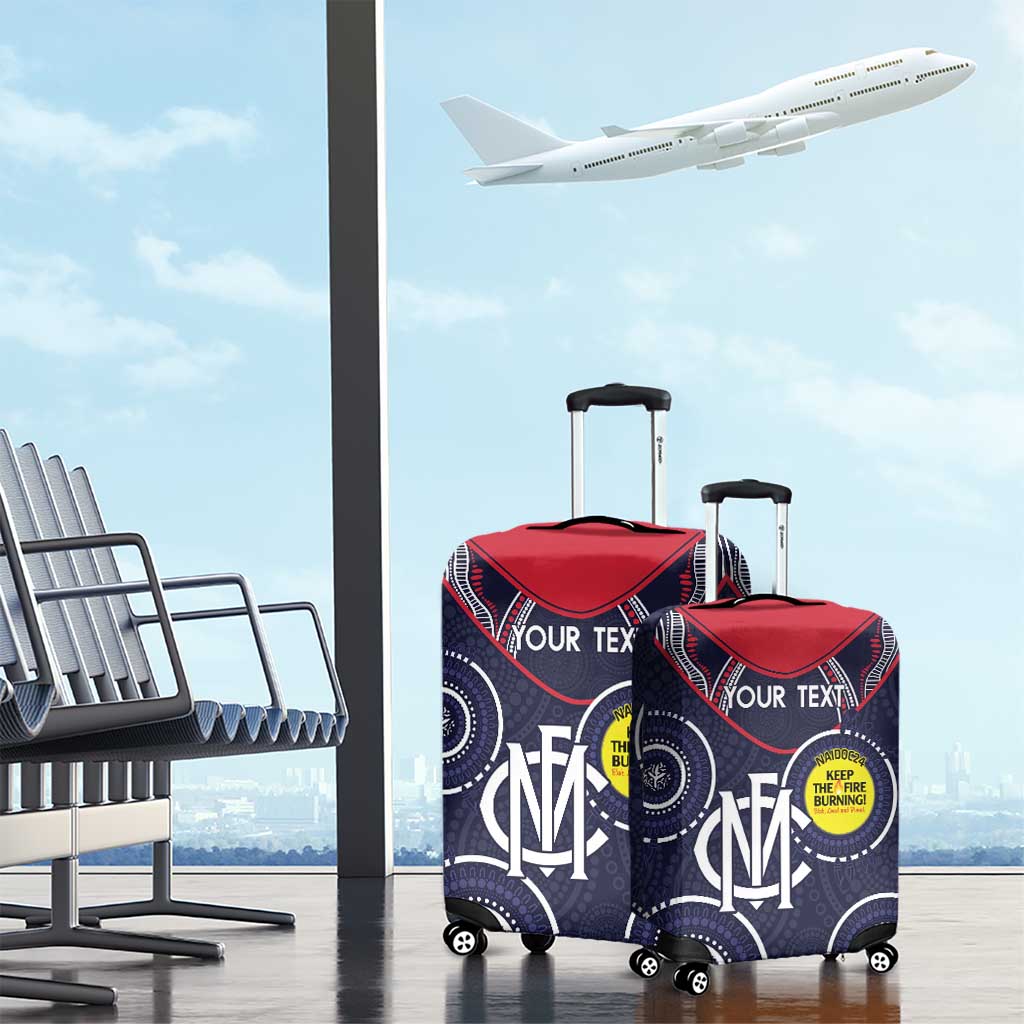 Custom AFL Demons NAIDOC Week Luggage Cover Keep The Fire Burning Indigenous Art