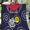 Custom AFL Demons NAIDOC Week Quilt Keep The Fire Burning Indigenous Art