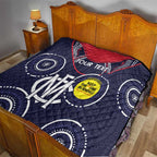 Custom AFL Demons NAIDOC Week Quilt Keep The Fire Burning Indigenous Art