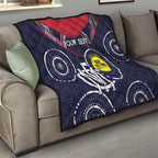 Custom AFL Demons NAIDOC Week Quilt Keep The Fire Burning Indigenous Art