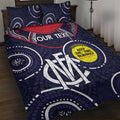 Custom AFL Demons NAIDOC Week Quilt Bed Set Keep The Fire Burning Indigenous Art