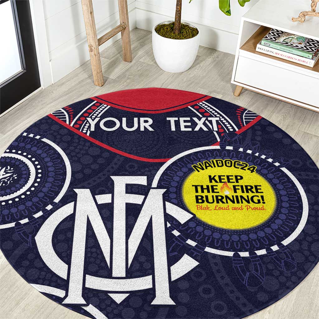 Custom AFL Demons NAIDOC Week Round Carpet Keep The Fire Burning Indigenous Art
