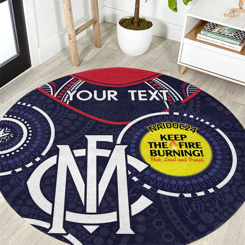Custom AFL Demons NAIDOC Week Round Carpet Keep The Fire Burning Indigenous Art