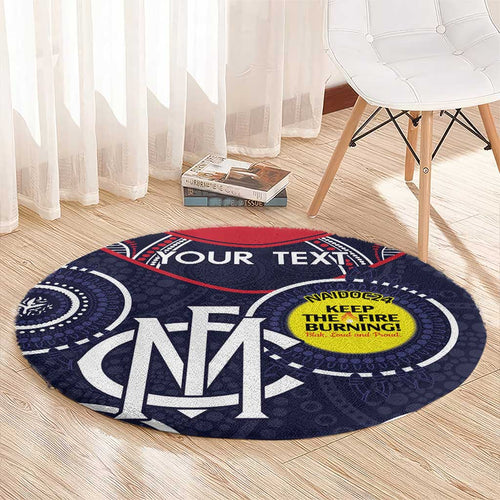 Custom AFL Demons NAIDOC Week Round Carpet Keep The Fire Burning Indigenous Art