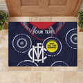 Custom AFL Demons NAIDOC Week Rubber Doormat Keep The Fire Burning Indigenous Art