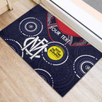 Custom AFL Demons NAIDOC Week Rubber Doormat Keep The Fire Burning Indigenous Art
