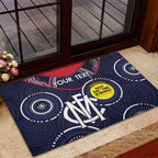 Custom AFL Demons NAIDOC Week Rubber Doormat Keep The Fire Burning Indigenous Art