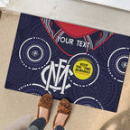 Custom AFL Demons NAIDOC Week Rubber Doormat Keep The Fire Burning Indigenous Art