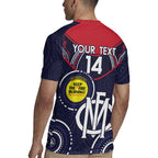 Custom AFL Demons NAIDOC Week Rugby Jersey Keep The Fire Burning Indigenous Art