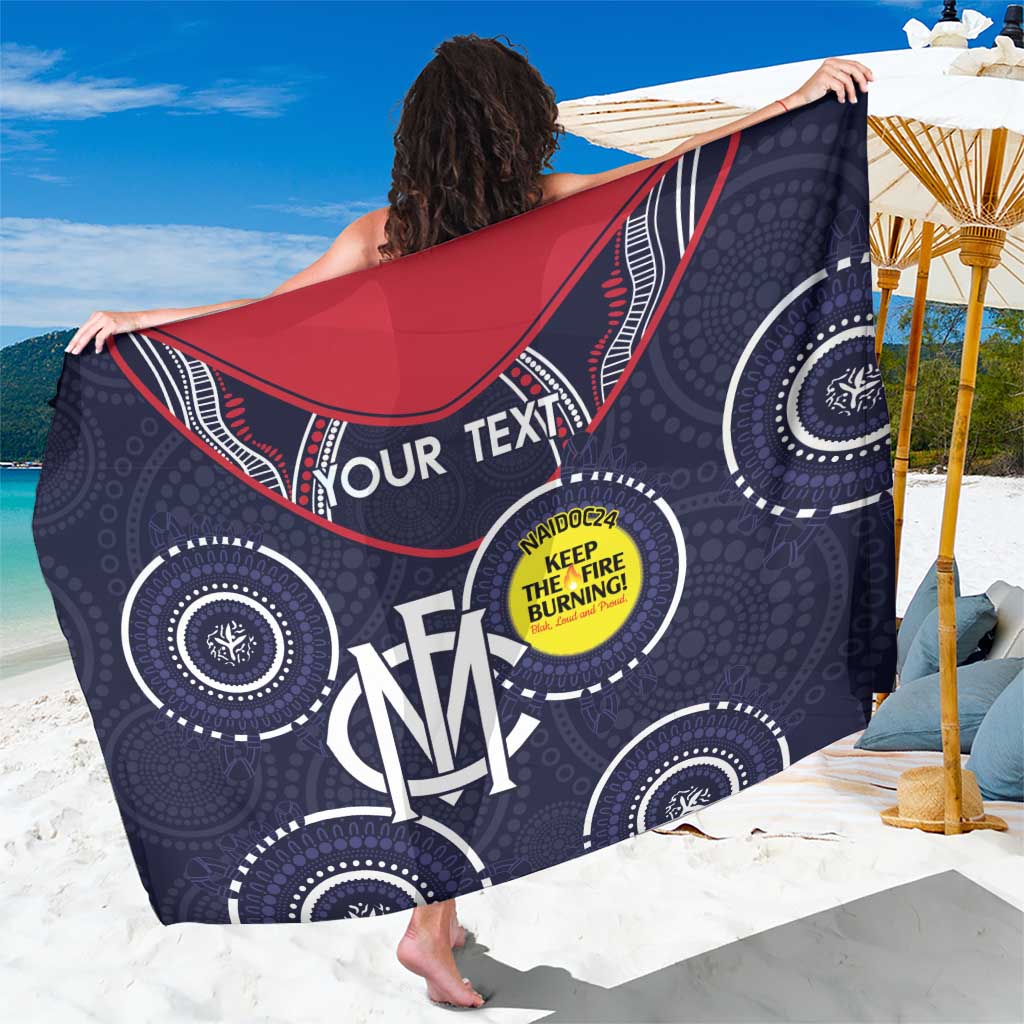 Custom AFL Demons NAIDOC Week Sarong Keep The Fire Burning Indigenous Art
