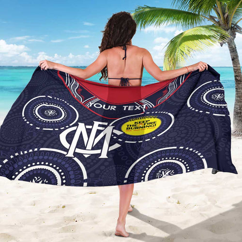 Custom AFL Demons NAIDOC Week Sarong Keep The Fire Burning Indigenous Art