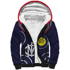 Custom AFL Demons NAIDOC Week Sherpa Hoodie Keep The Fire Burning Indigenous Art