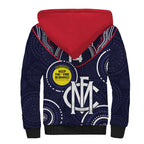 Custom AFL Demons NAIDOC Week Sherpa Hoodie Keep The Fire Burning Indigenous Art