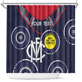 Custom AFL Demons NAIDOC Week Shower Curtain Keep The Fire Burning Indigenous Art