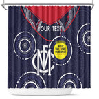Custom AFL Demons NAIDOC Week Shower Curtain Keep The Fire Burning Indigenous Art