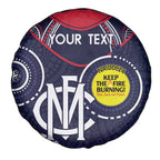 Custom AFL Demons NAIDOC Week Spare Tire Cover Keep The Fire Burning Indigenous Art