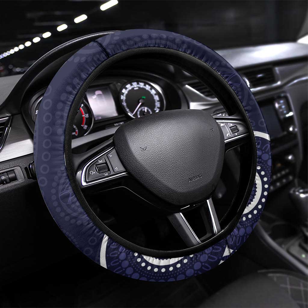 AFL Demons NAIDOC Week Steering Wheel Cover Keep The Fire Burning Indigenous Art