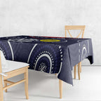 Custom AFL Demons NAIDOC Week Tablecloth Keep The Fire Burning Indigenous Art
