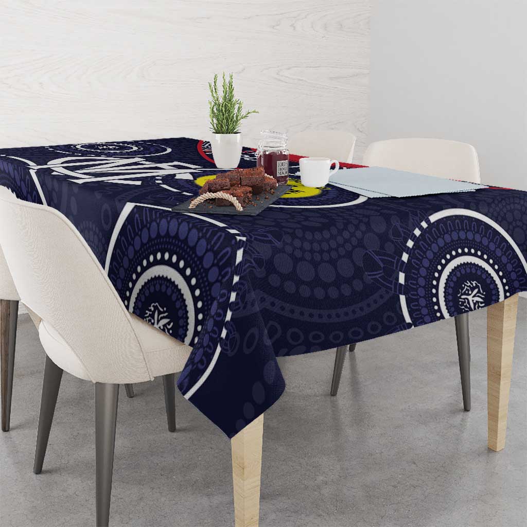 Custom AFL Demons NAIDOC Week Tablecloth Keep The Fire Burning Indigenous Art