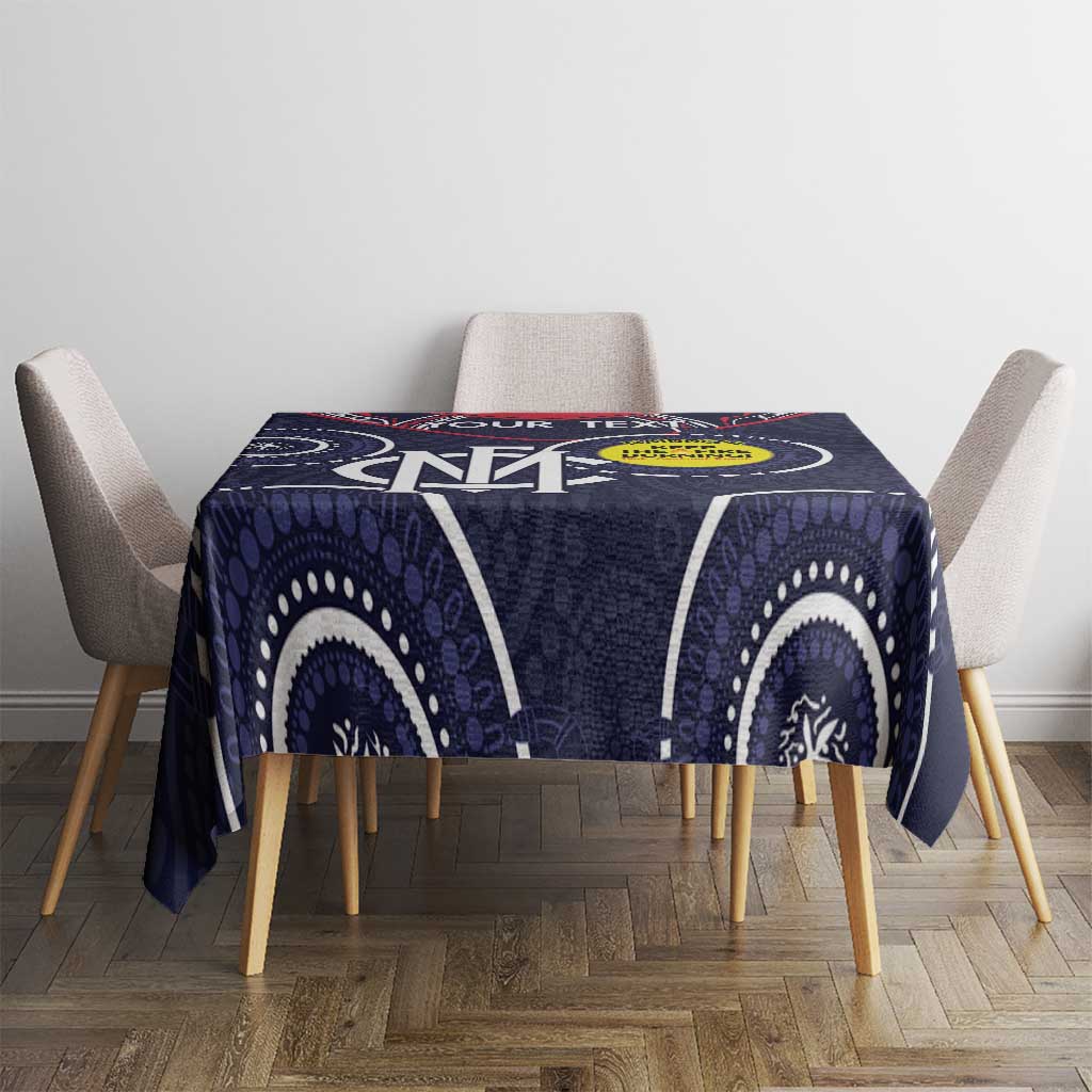 Custom AFL Demons NAIDOC Week Tablecloth Keep The Fire Burning Indigenous Art