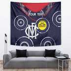 Custom AFL Demons NAIDOC Week Tapestry Keep The Fire Burning Indigenous Art